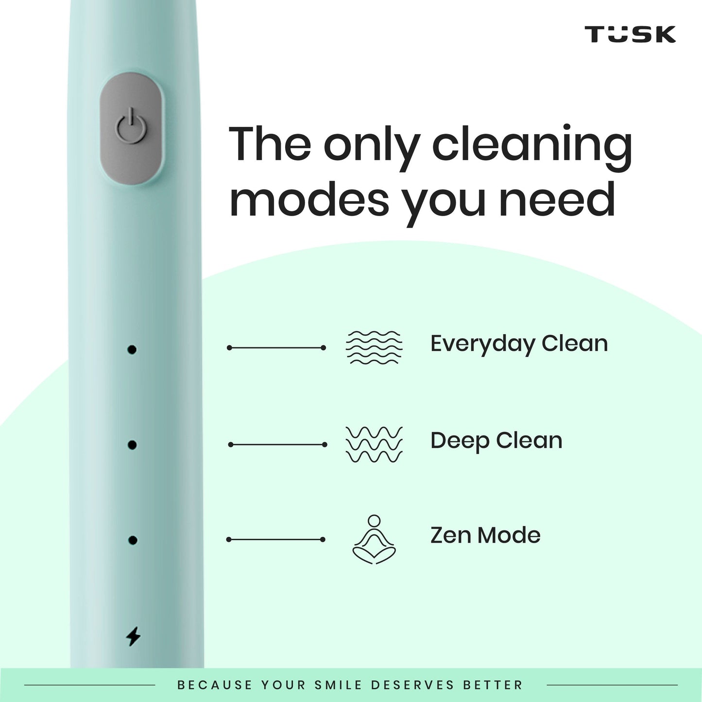 Smart Electric Toothbrush + 2 Brush Heads Combo