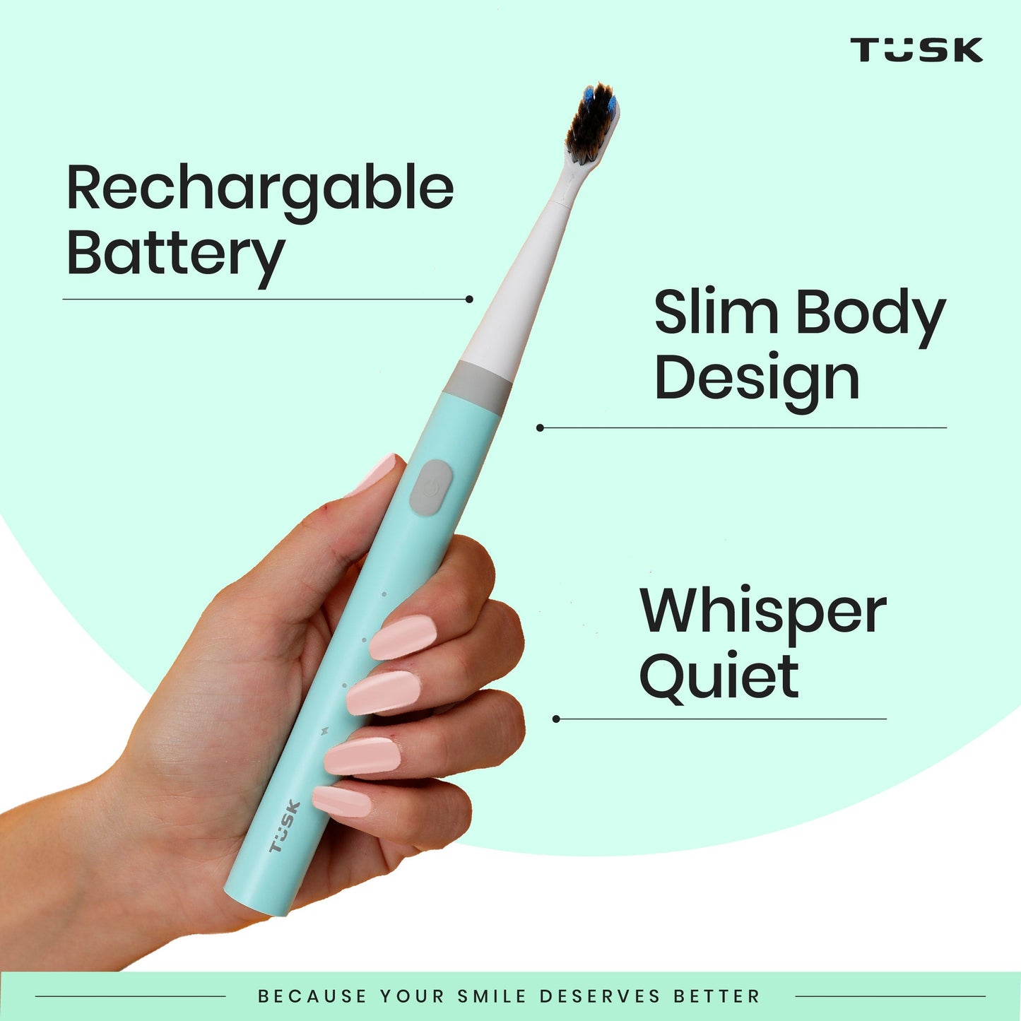 Smart Electric Toothbrush + 2 Brush Heads Combo